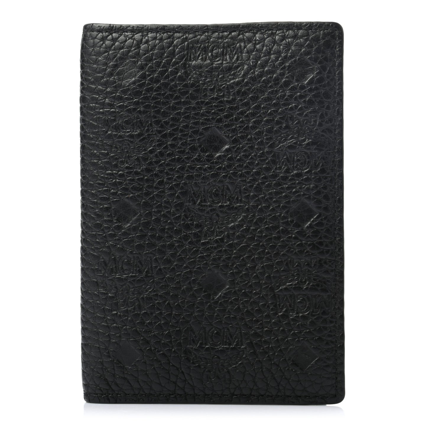 Calfskin Ottomar Monogram Mini Bi-Fold Card Wallet Black