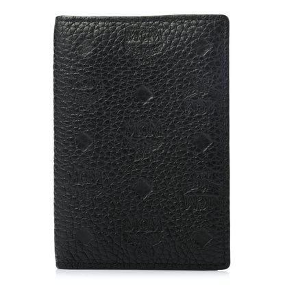 MCM Calfskin Ottomar Monogram Mini Bi-Fold Card Wallet Black 1 of 7