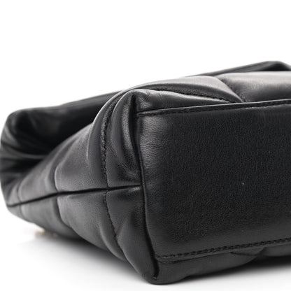 Saint Laurent Lambskin Quilted Toy Loulou Puffer Monogram Chain Satchel Black 9 of 10