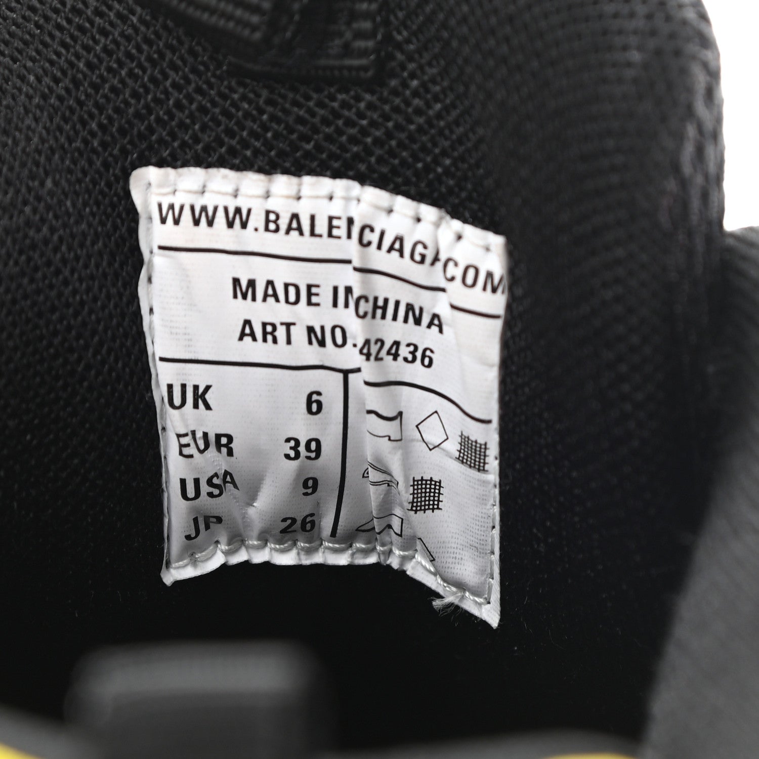 Balenciaga Mesh Nylon Womens Track Sneakers 39 Jaune Black White 8 of 11