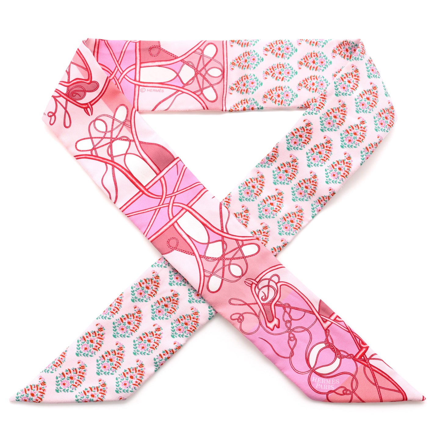 Silk Coup De Fouet Au Bloc Twilly Rose Nacre Turquoise