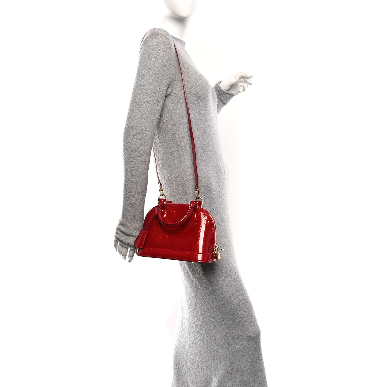 Louis Vuitton Vernis Alma BB Cherry 2 of 10