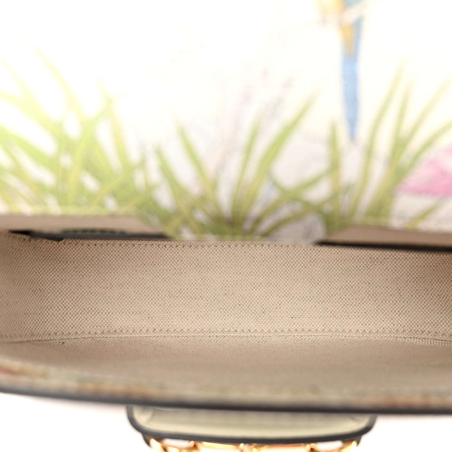 New Shangai Calfskin Tiger Savanah Web Mini Horsebit 1955 Shoulder Bag Chalky White Multicolor
