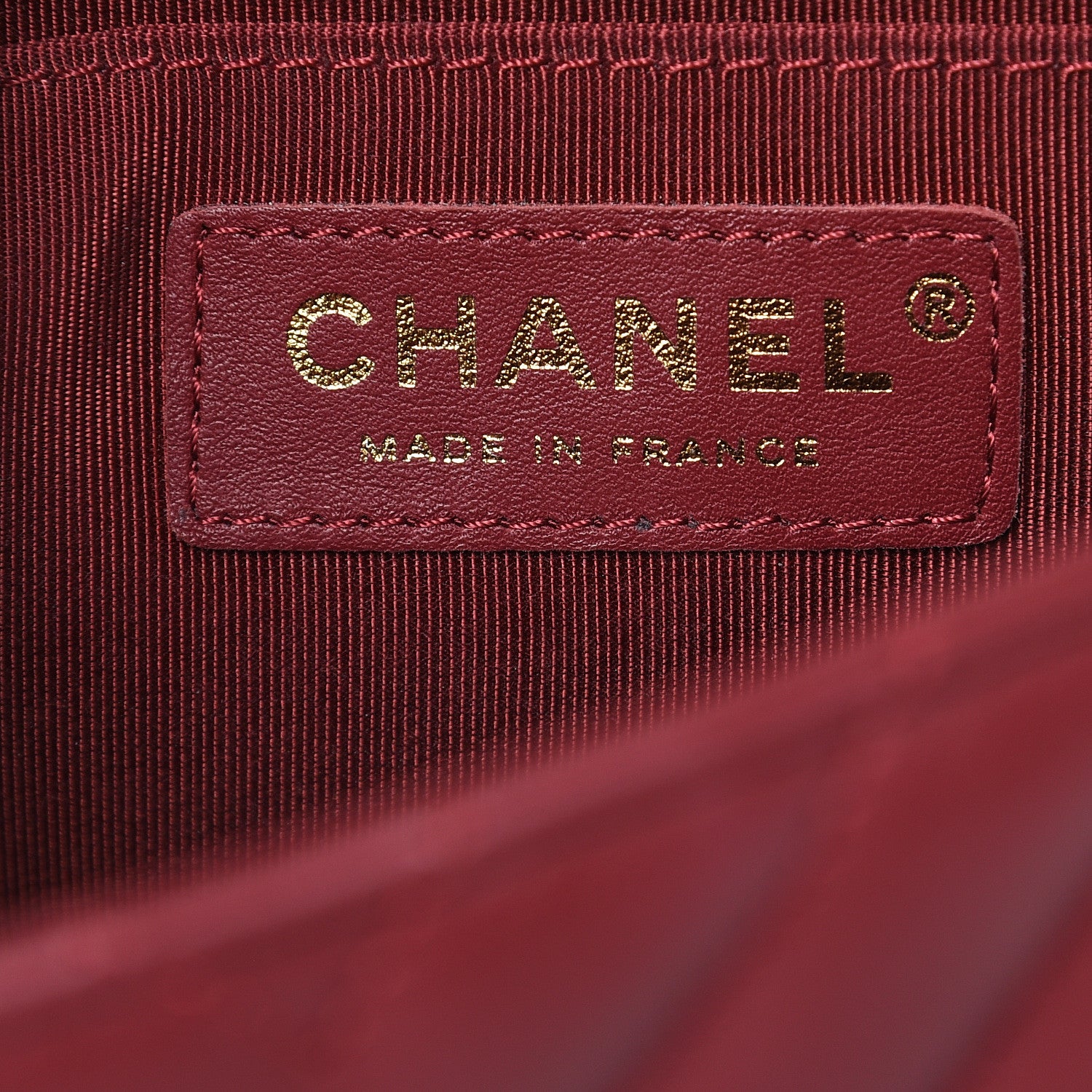 Chanel Calfskin Chevron Quilted Statement Flap Burgundy 6 of 12