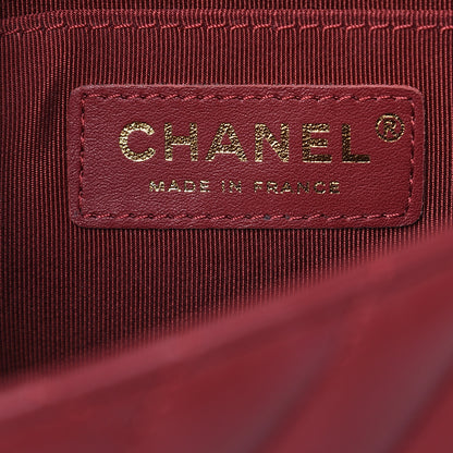 Chanel Calfskin Chevron Quilted Statement Flap Burgundy 6 of 12