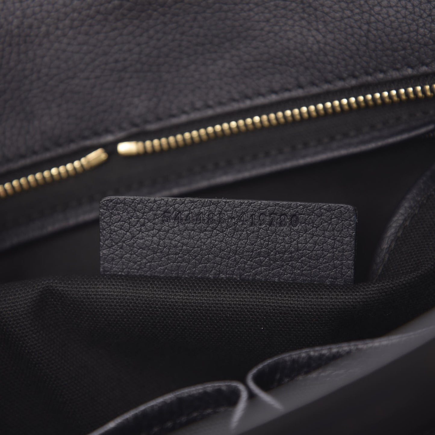 Pebbled Calfskin Small Skull Padlock Zip Around Tote Black