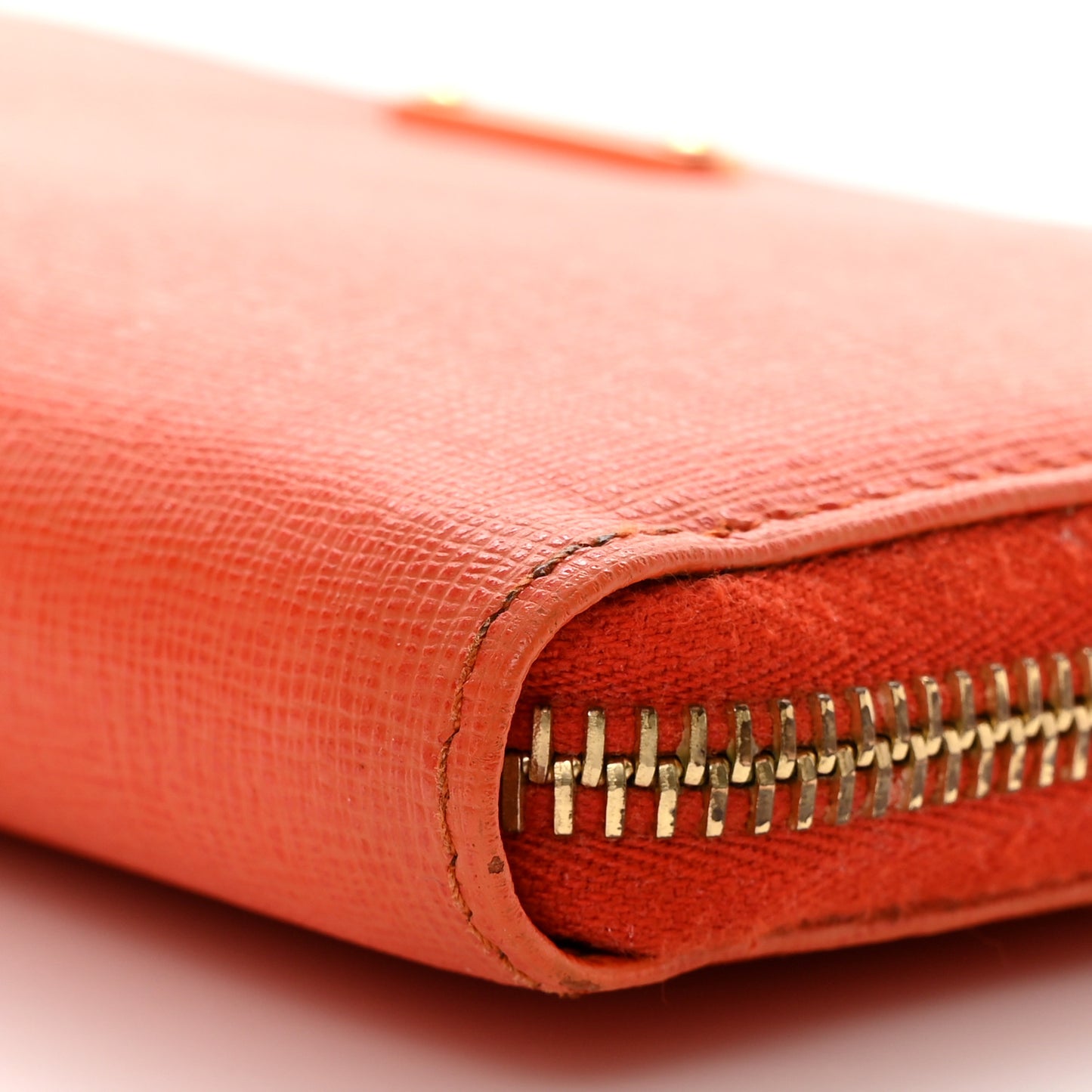 Vitello Elite Zip Around Wallet Arancio