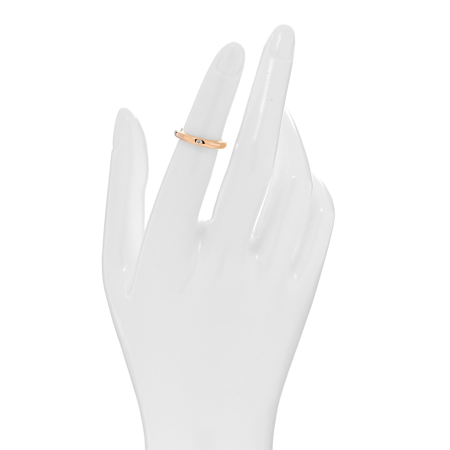 Tiffany 18K Rose Gold Diamond Elsa Peretti Band Ring 47 4.25 2 of 5