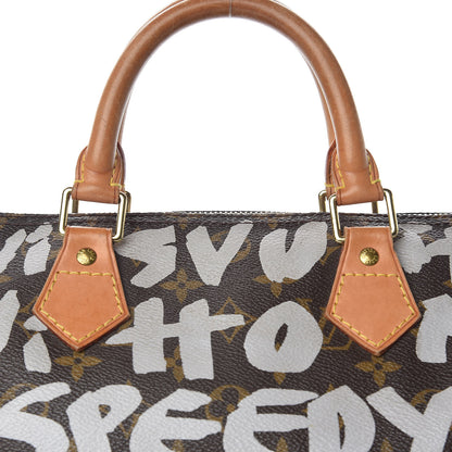 Louis Vuitton Monogram Graffiti Speedy 30 Silver 8 of 26