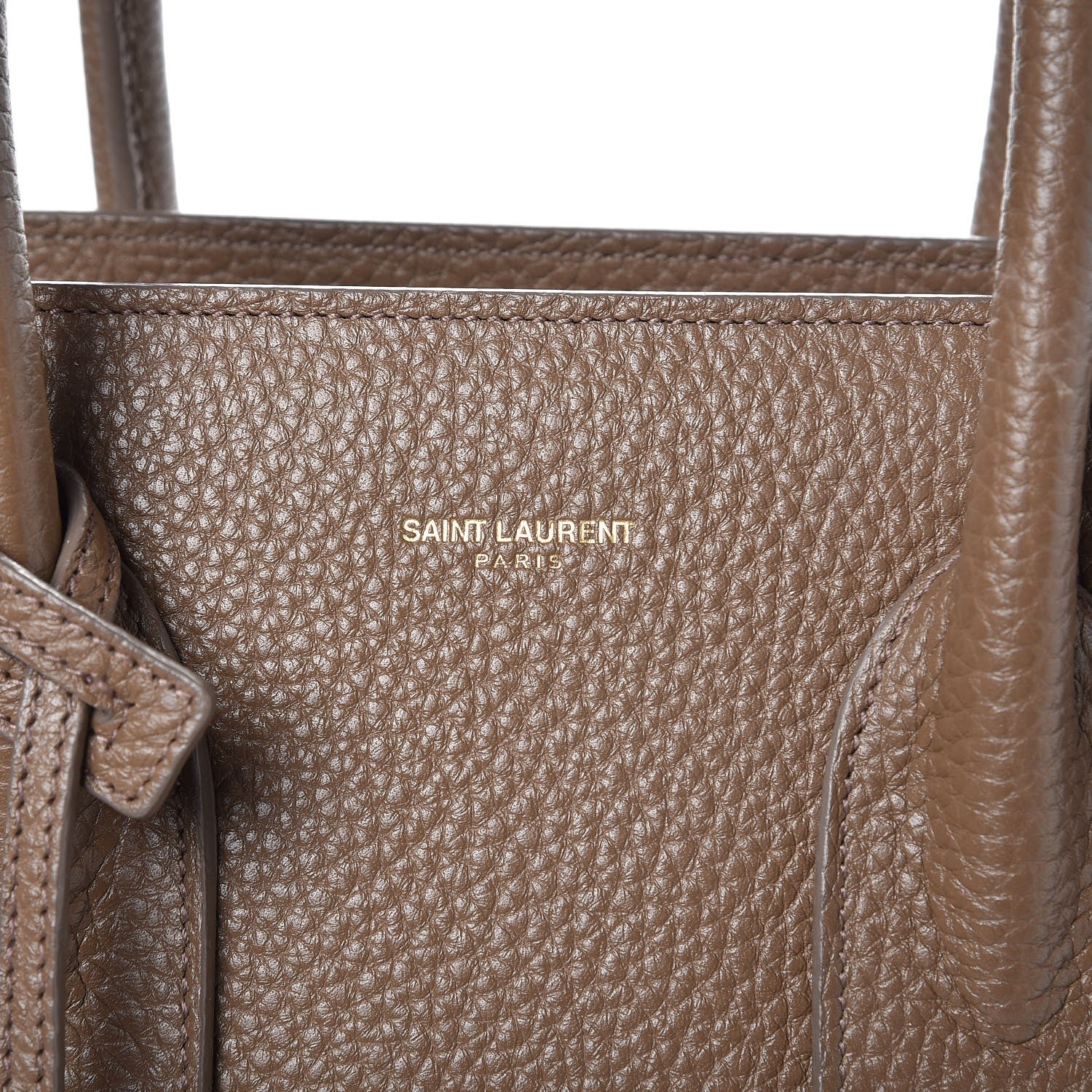 Saint Laurent Grained Calfskin Small Sac De Jour Taupe 7 of 10