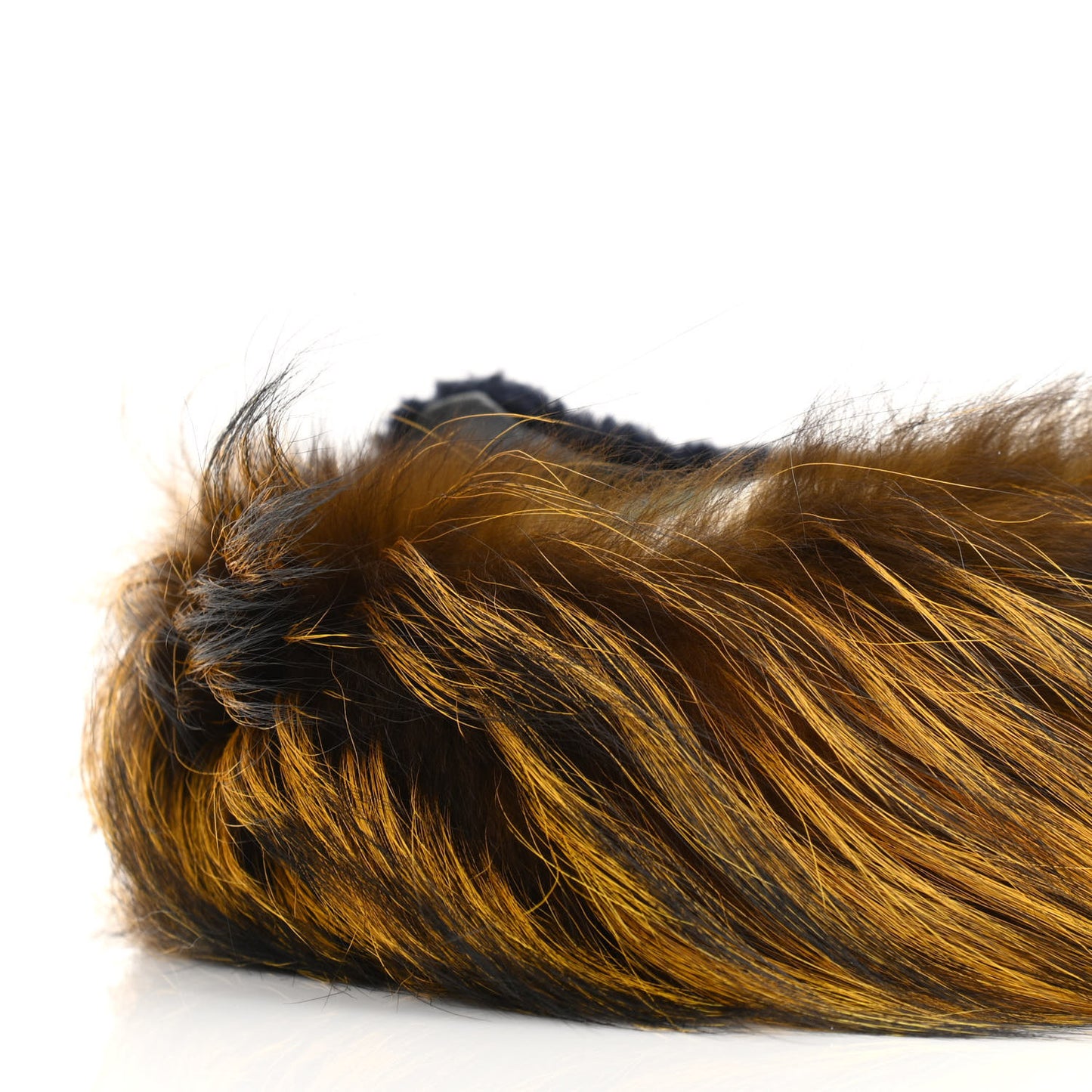 Shearling Calfskin Fox Fur Bugs Baguette Asphalto Multicolor