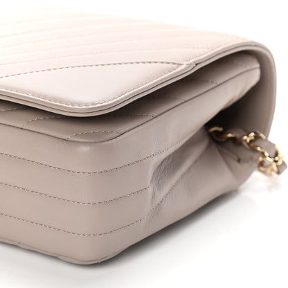 Chanel Calfskin Chevron Quilted Large Statement Flap Beige 9 of 11