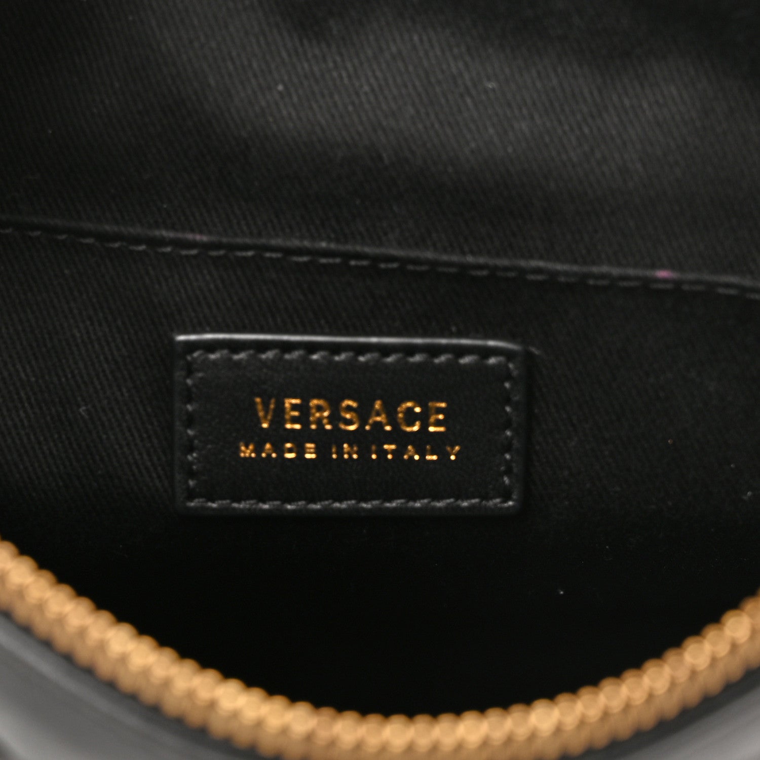 Versace Calfskin Quilted Large Tribute Icon Crossbody Pouch Black 6 of 9
