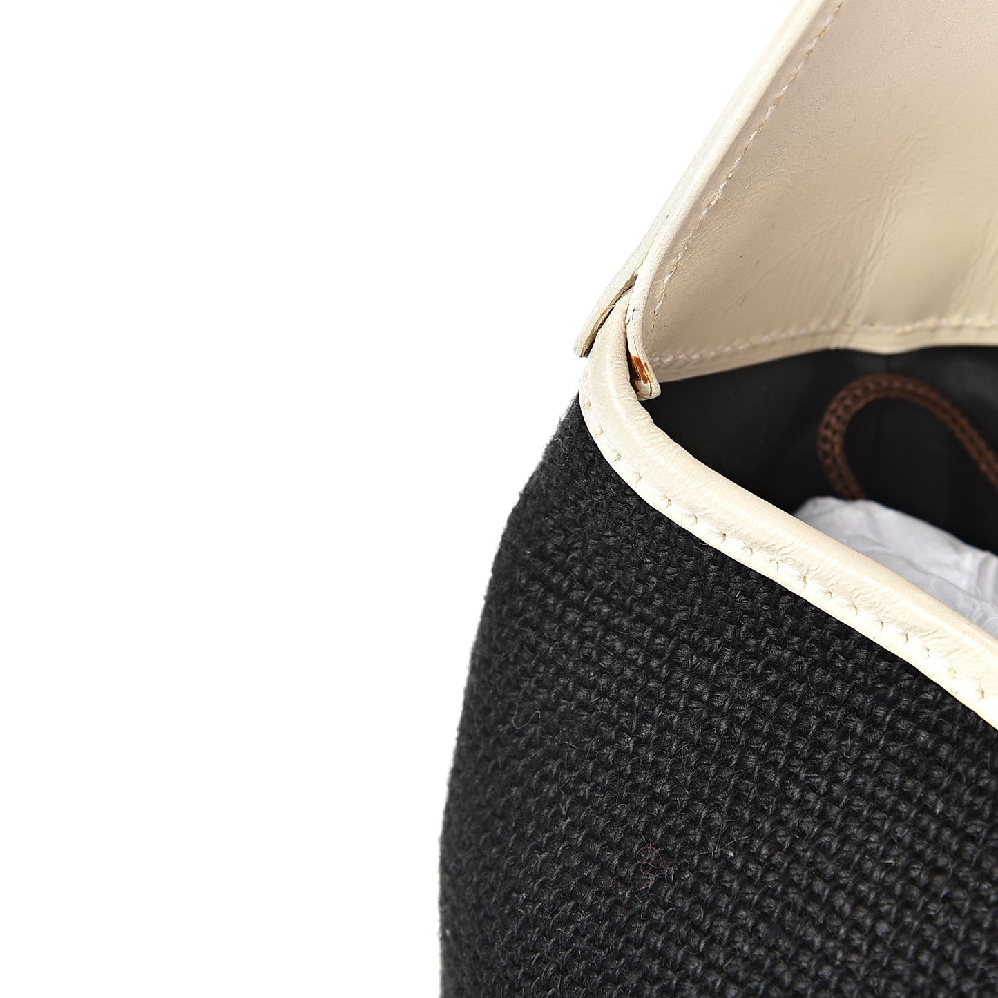 Canvas Calfskin Jackie O Hobo White Navy