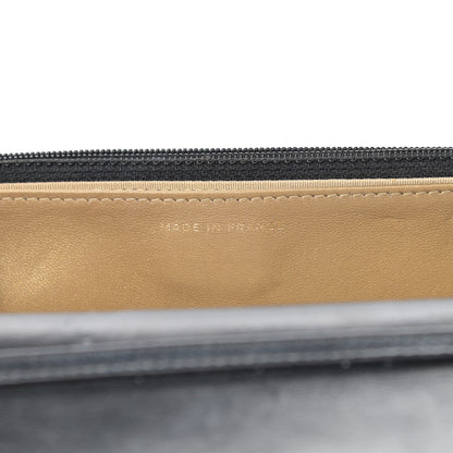 Chanel Lambskin Quilted CC Pearl Crush Wallet on Chain WOC Black 7 of 19