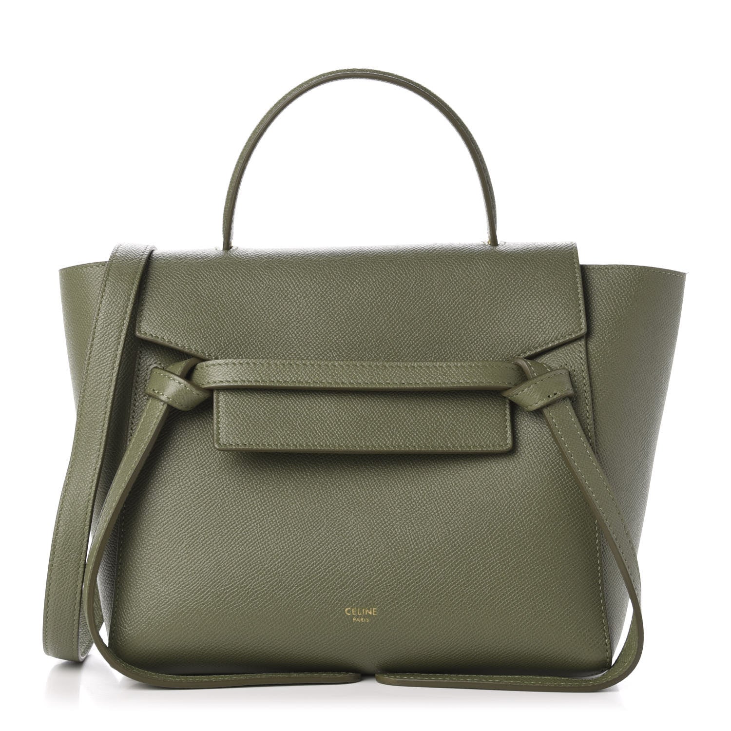 Celine Grained Calfskin Micro Belt Bag Army Green 1 of 10