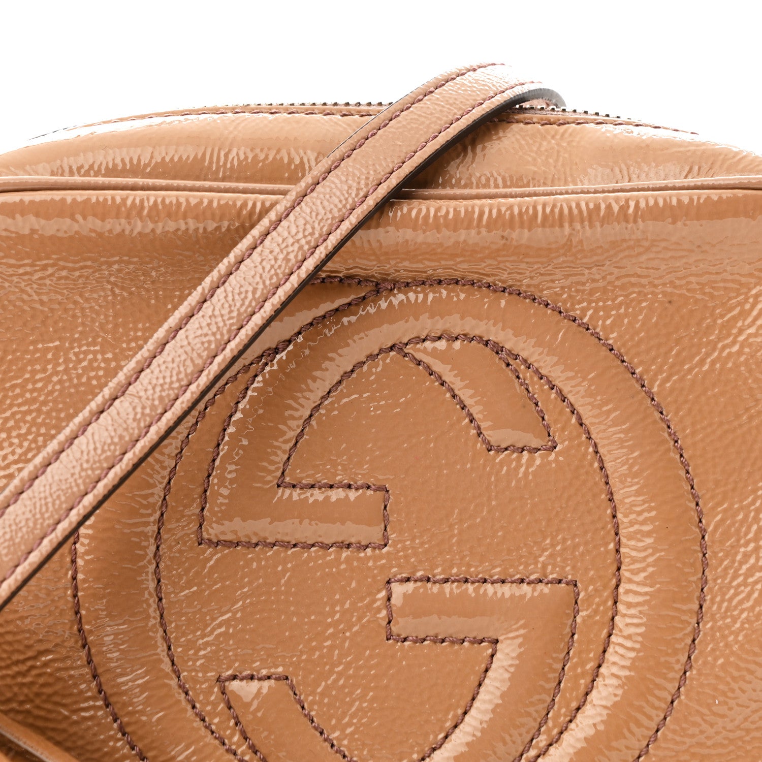 Gucci Vernice Naplack Small Soho Disco Bag Dark Cipria 8 of 12