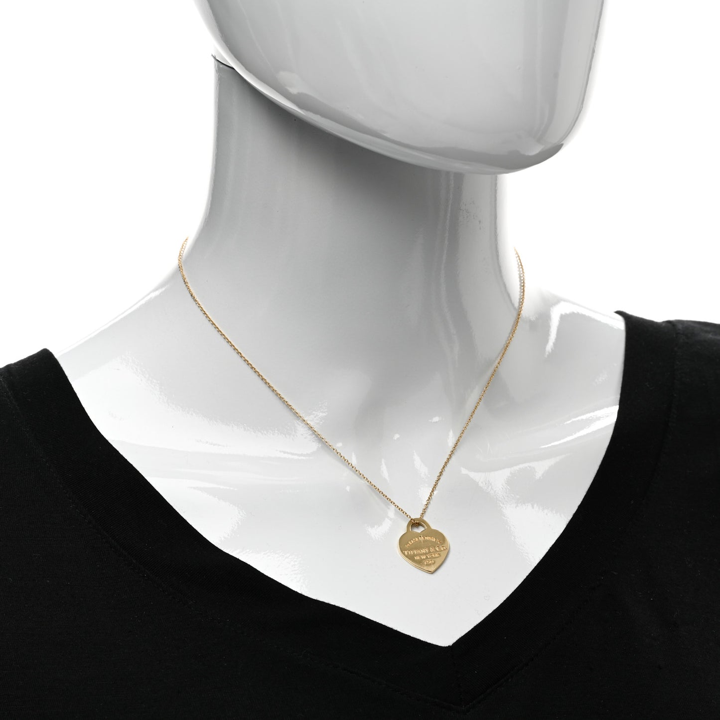18K Yellow Gold Small Return to Tiffany Heart Tag Pendant Necklace