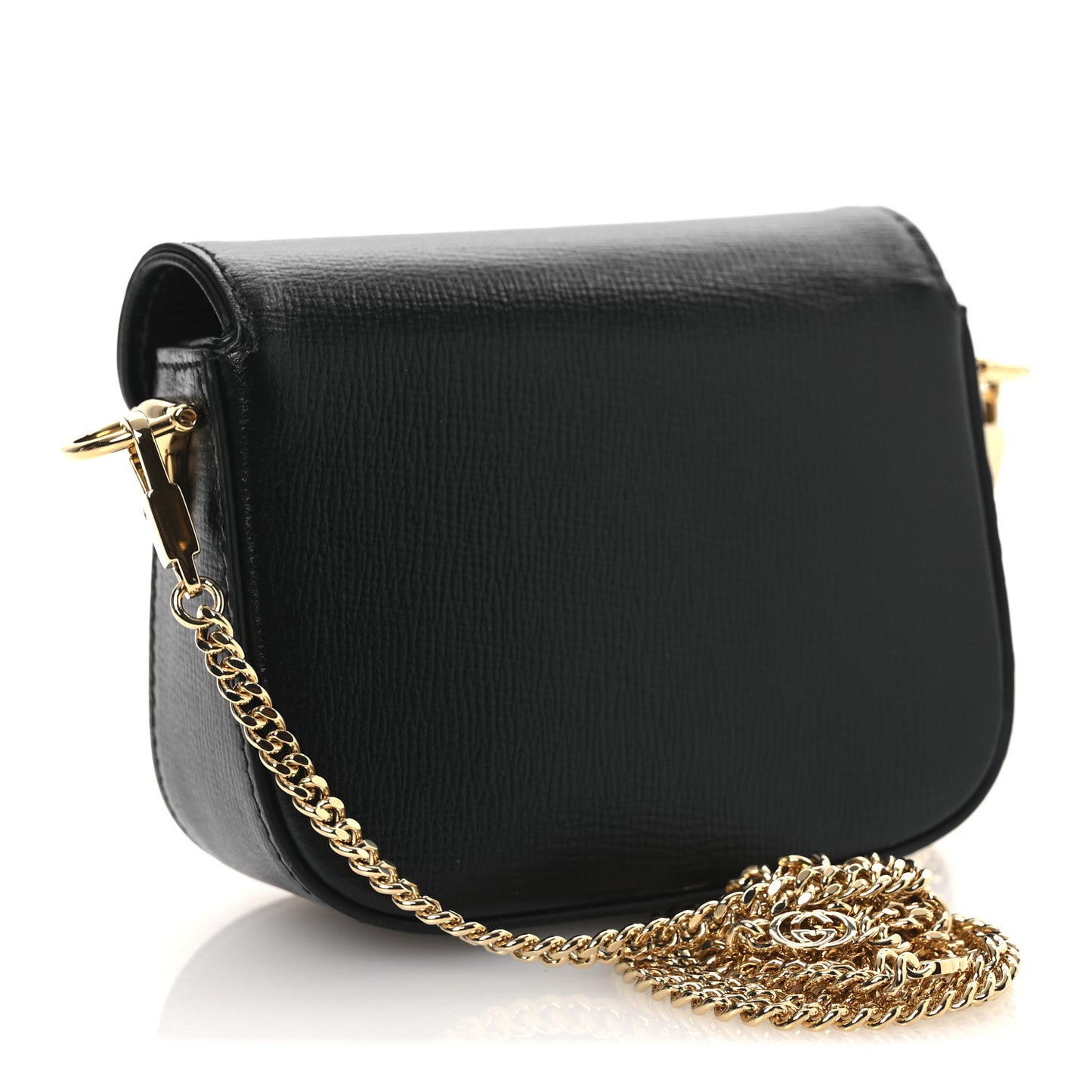 Azalea Calfskin Horsebit 1955 Super Mini Crossbody Bag Black