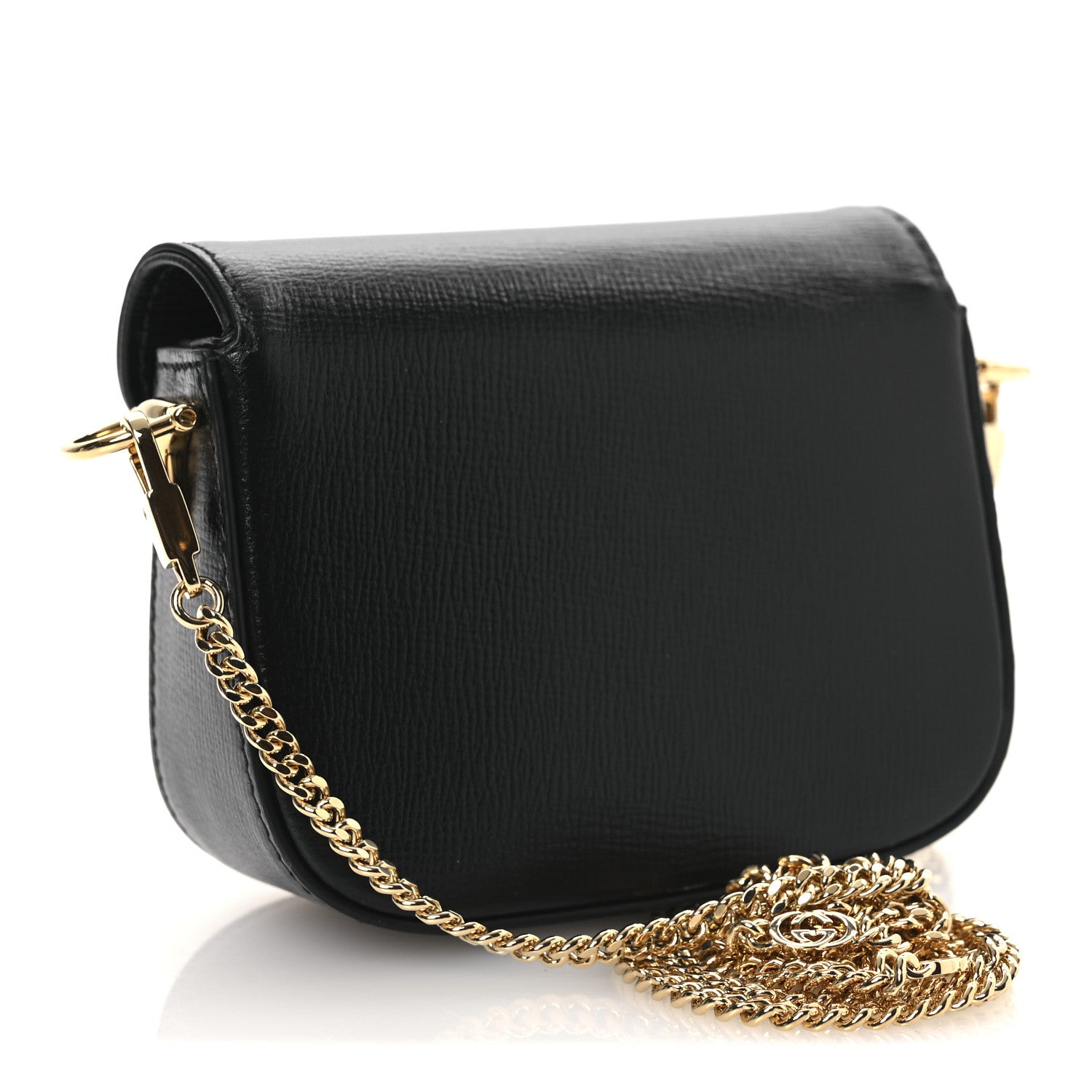 Gucci Azalea Calfskin Horsebit 1955 Super Mini Crossbody Bag Black 3 of 10