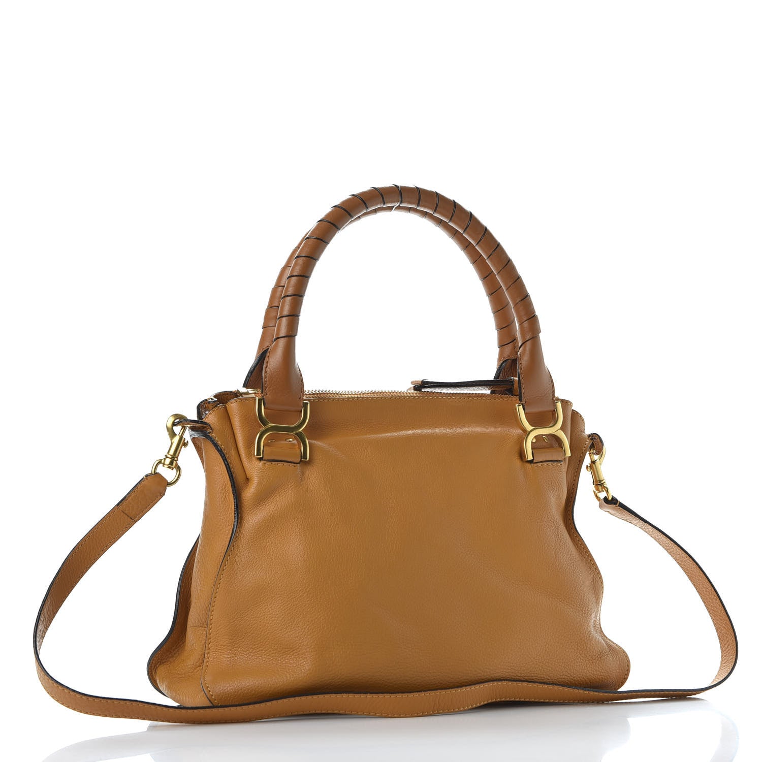 Chloe Calfskin Medium Marcie Satchel Brown Sugar 2 of 12