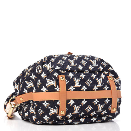 Louis Vuitton Nylon Monogram Cruise Bulles GM Navy 4 of 11