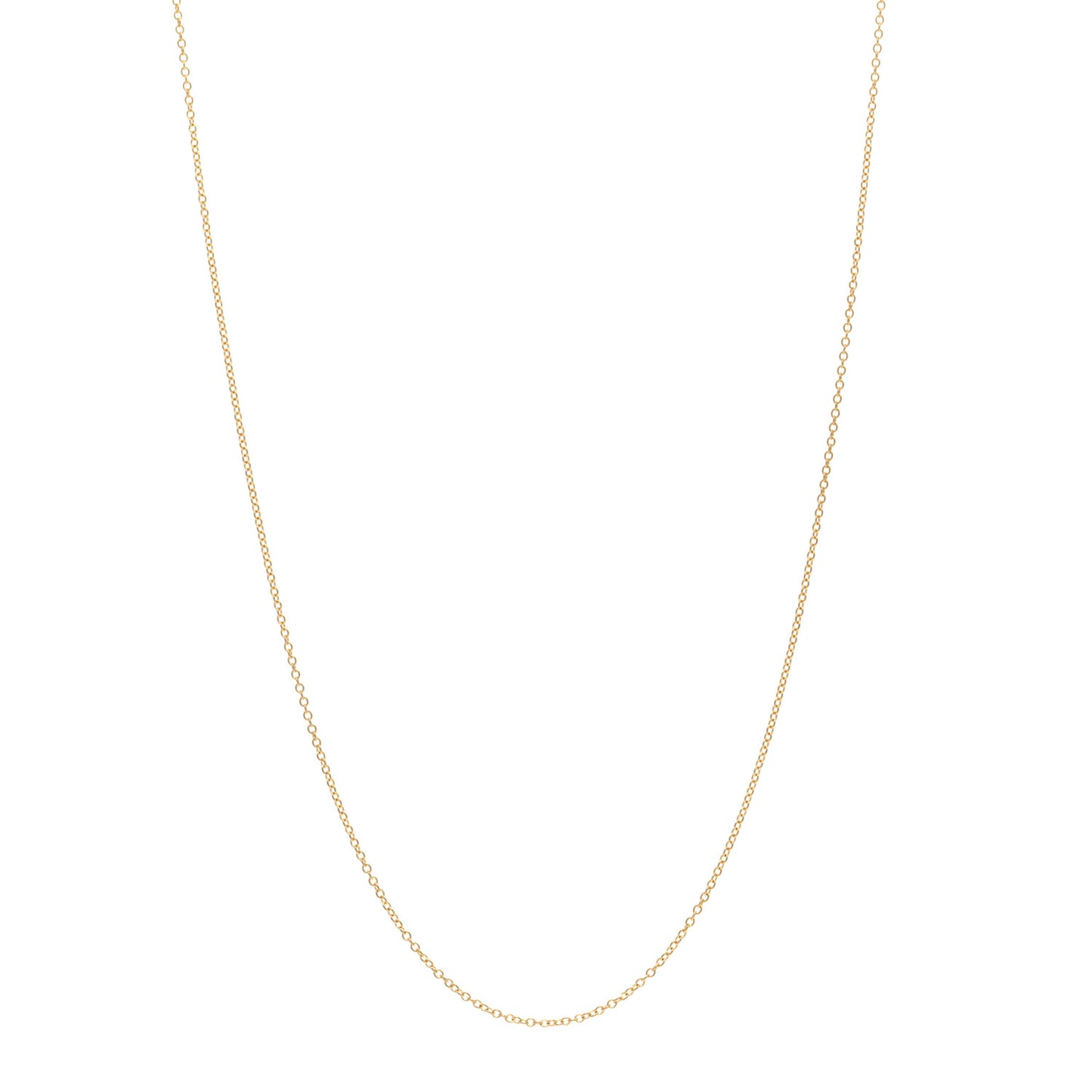 18K Yellow Gold Chain Necklace 16"