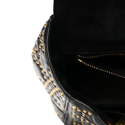 Christian Dior Calfskin Cannage Studded Medium Supple Lady Dior Black 12 of 16