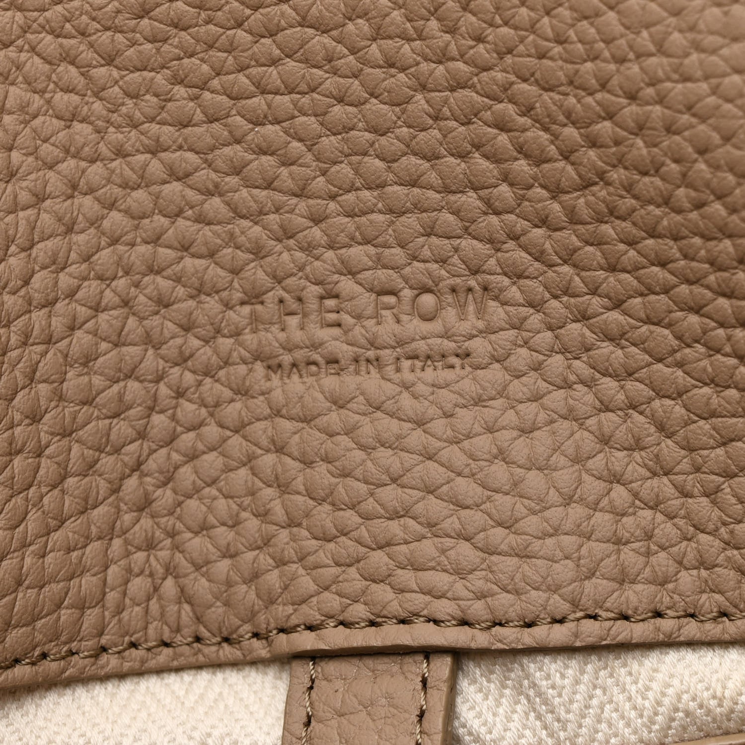 The Row Matte Grained Calfskin Soft Margaux 15 Dark Taupe 6 of 9