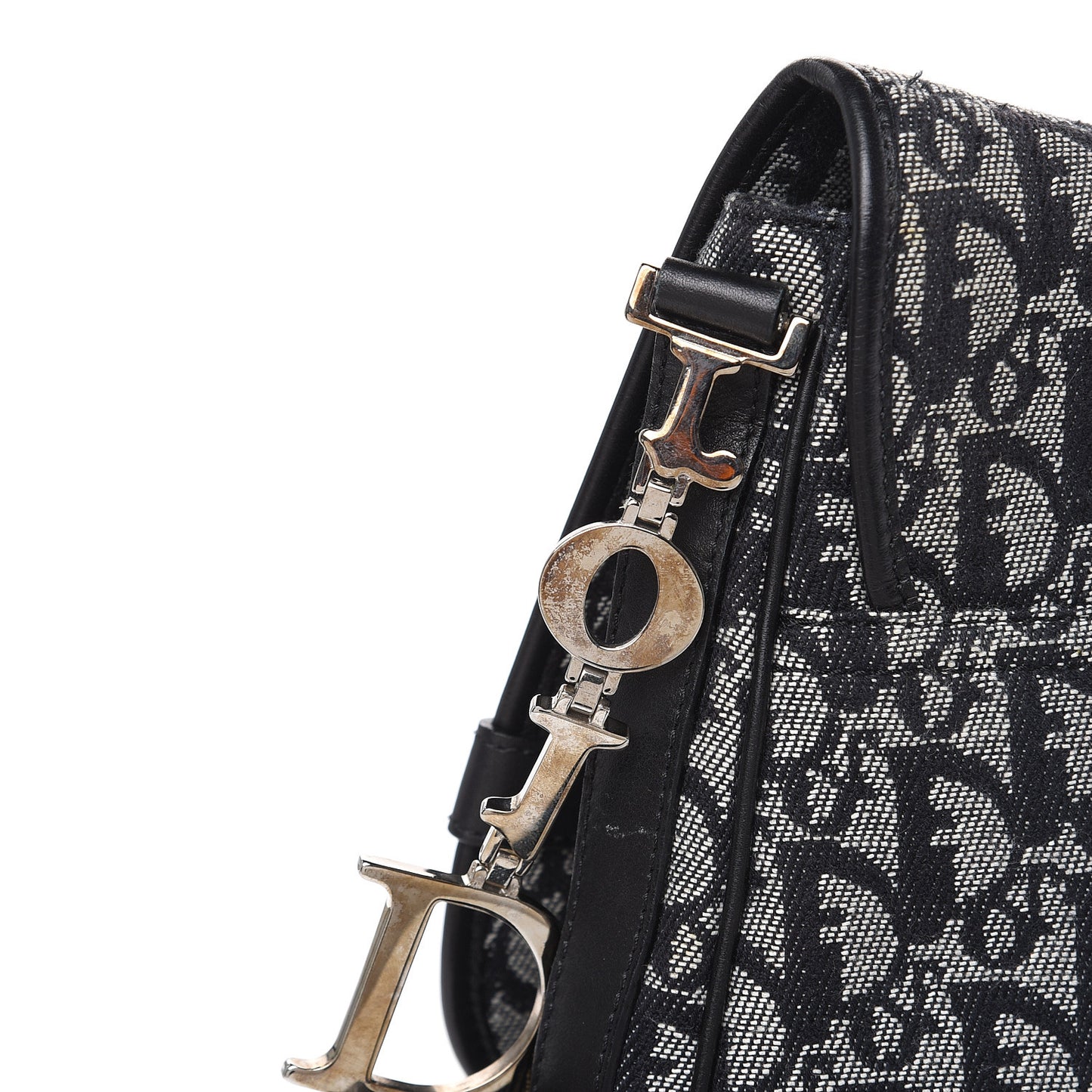 Monogram Flap Messenger Navy Blue