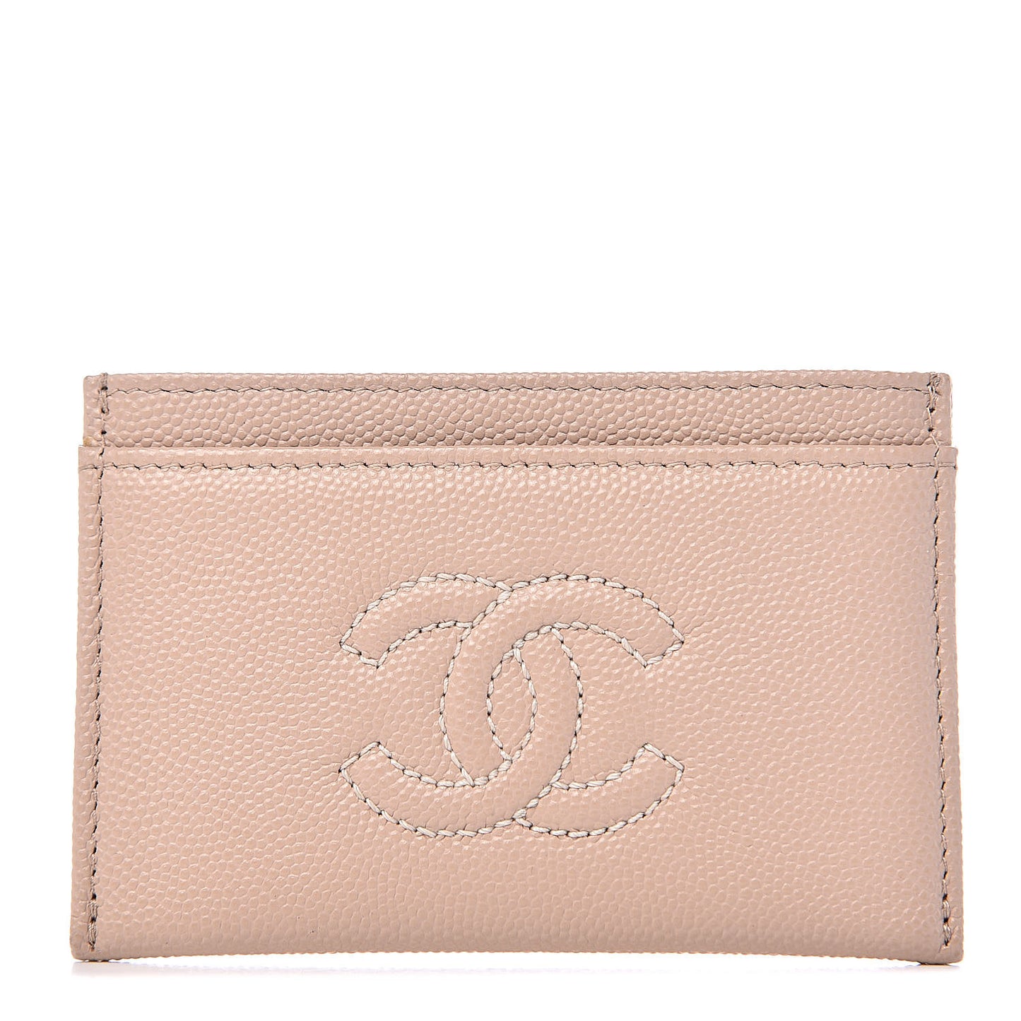 Caviar Timeless CC Card Holder Dark Beige