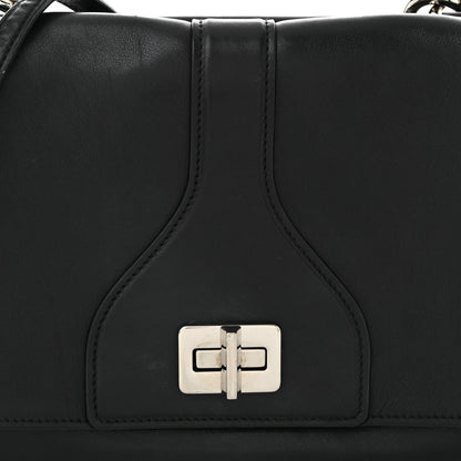 Prada Vitello Soft Chain Flap Bag Black 8 of 10