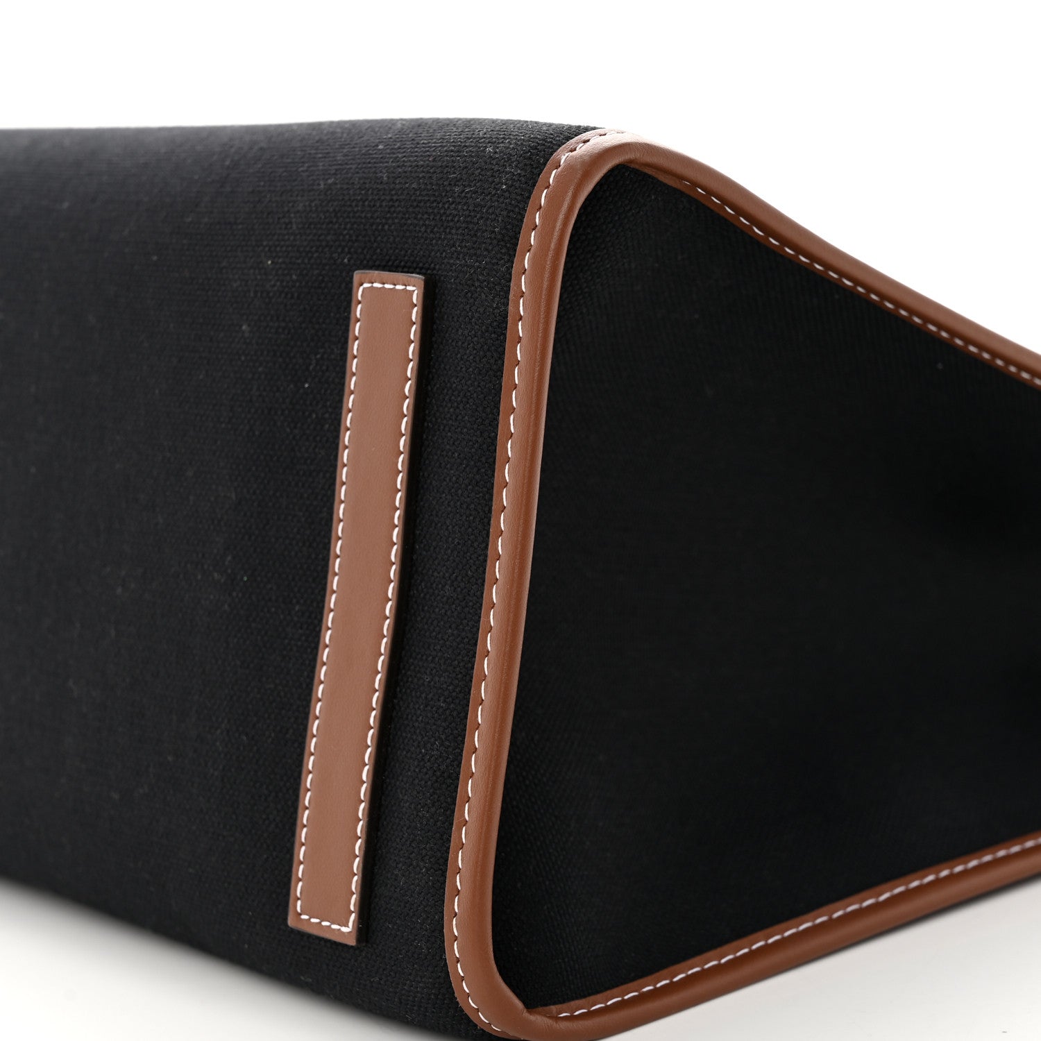 Burberry Canvas Smooth Calfskin Medium Two Tone Freya Tote Black Tan 9 of 18