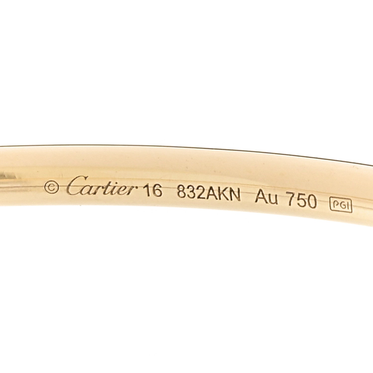 Cartier 18K Yellow Gold Diamond Small Juste Un Clou Bracelet 16 4 of 5