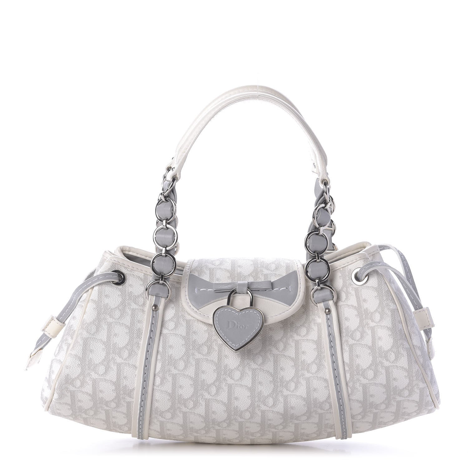 Christian Dior Monogram Romantique Trotter Flap Bag Grey 1 of 9