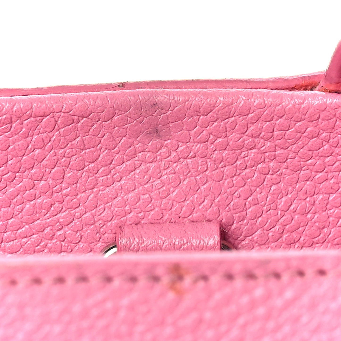Grained Calfskin Small Cabas Rive Gauche Rose Clair