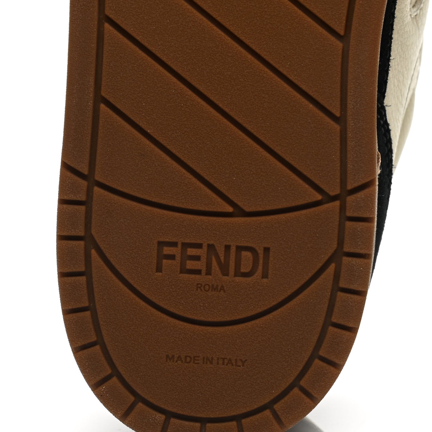 Suede Vitello Fendi Match Low Top Sneakers 40 Milk Black
