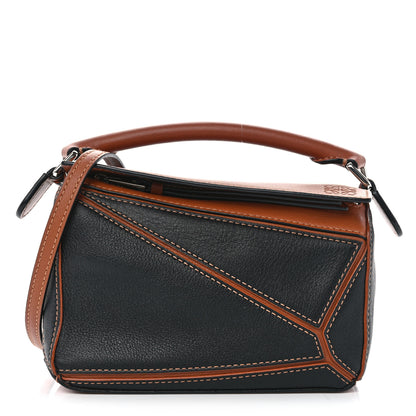 Loewe Calfskin Mini Puzzle Bag Tan Black 1 of 9