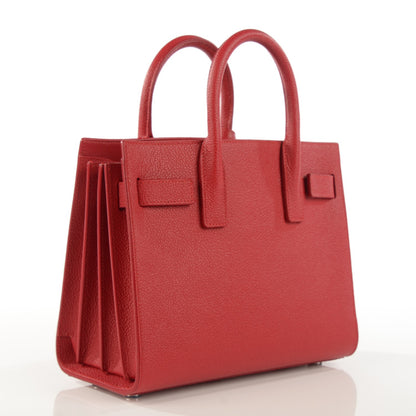 Saint Laurent Grained Calfskin Nano Sac De Jour Lipstick Red 3 of 7