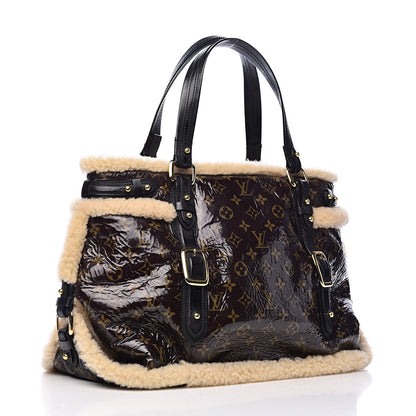Louis Vuitton Patent Monogram Shearling Sac Thunder 3 of 10