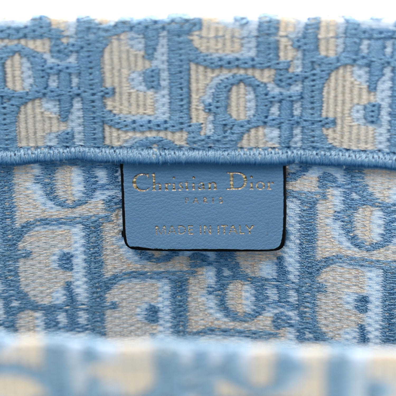 Christian Dior Oblique Medium Book Tote Turquoise 6 of 10