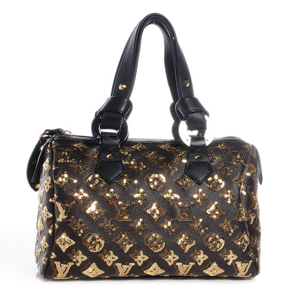 Louis Vuitton Monogram Sequins Eclipse Speedy 28 Gold 1 of 8