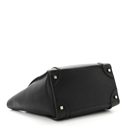 Celine Drummed Calfskin Mini Luggage Black 4 of 15