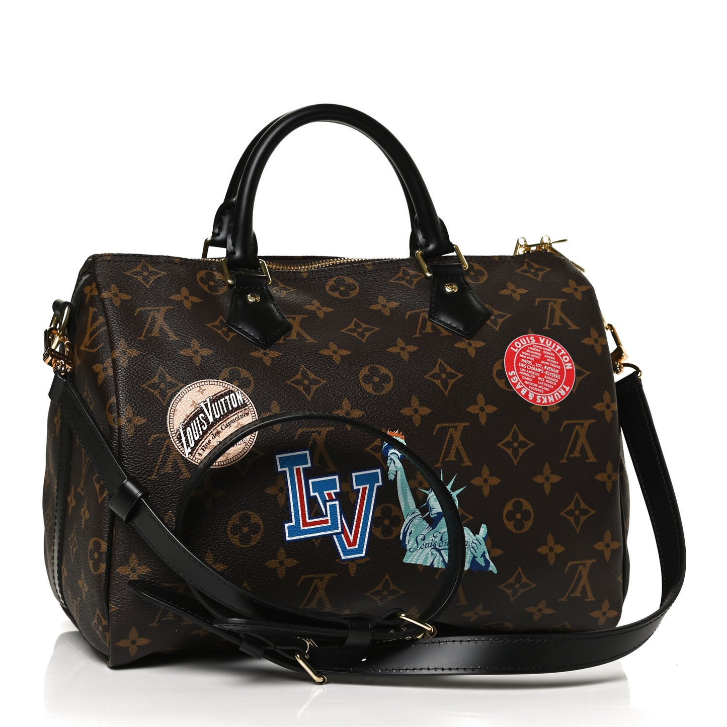 Monogram My World Tour Speedy Bandouliere 30 Black