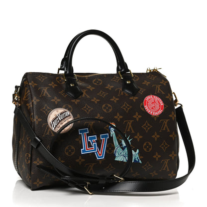 Louis Vuitton Monogram My World Tour Speedy Bandouliere 30 Black 2 of 10