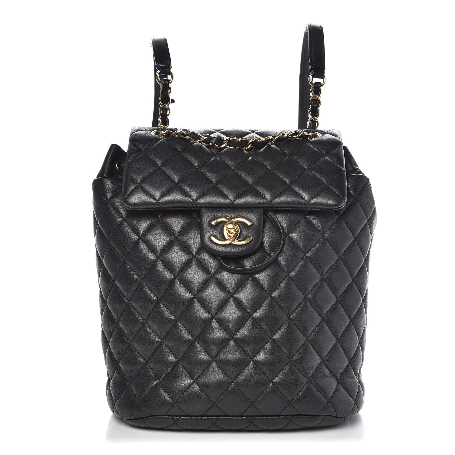 Chanel Calfskin Quilted Small Urban Spirit Backpack Black 1 of 8