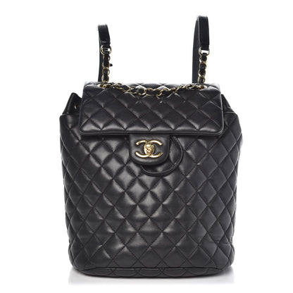 Chanel Calfskin Quilted Small Urban Spirit Backpack Black 1 of 8