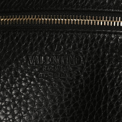 Valentino Garavani Pebbled Calfskin Medium Rockstud Tote Black 5 of 10