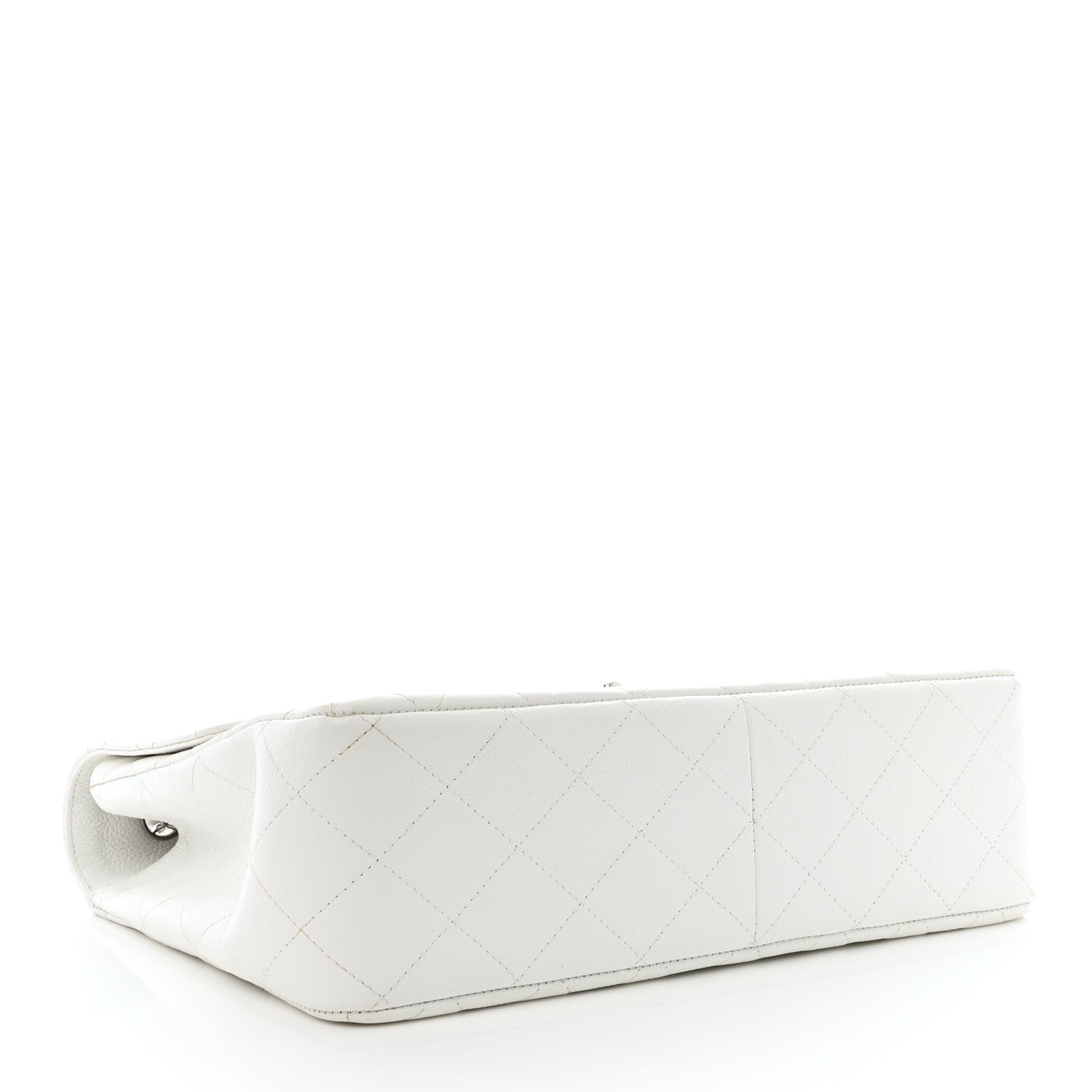 Chanel Caviar Quilted Jumbo Single Flap White 4 of 11