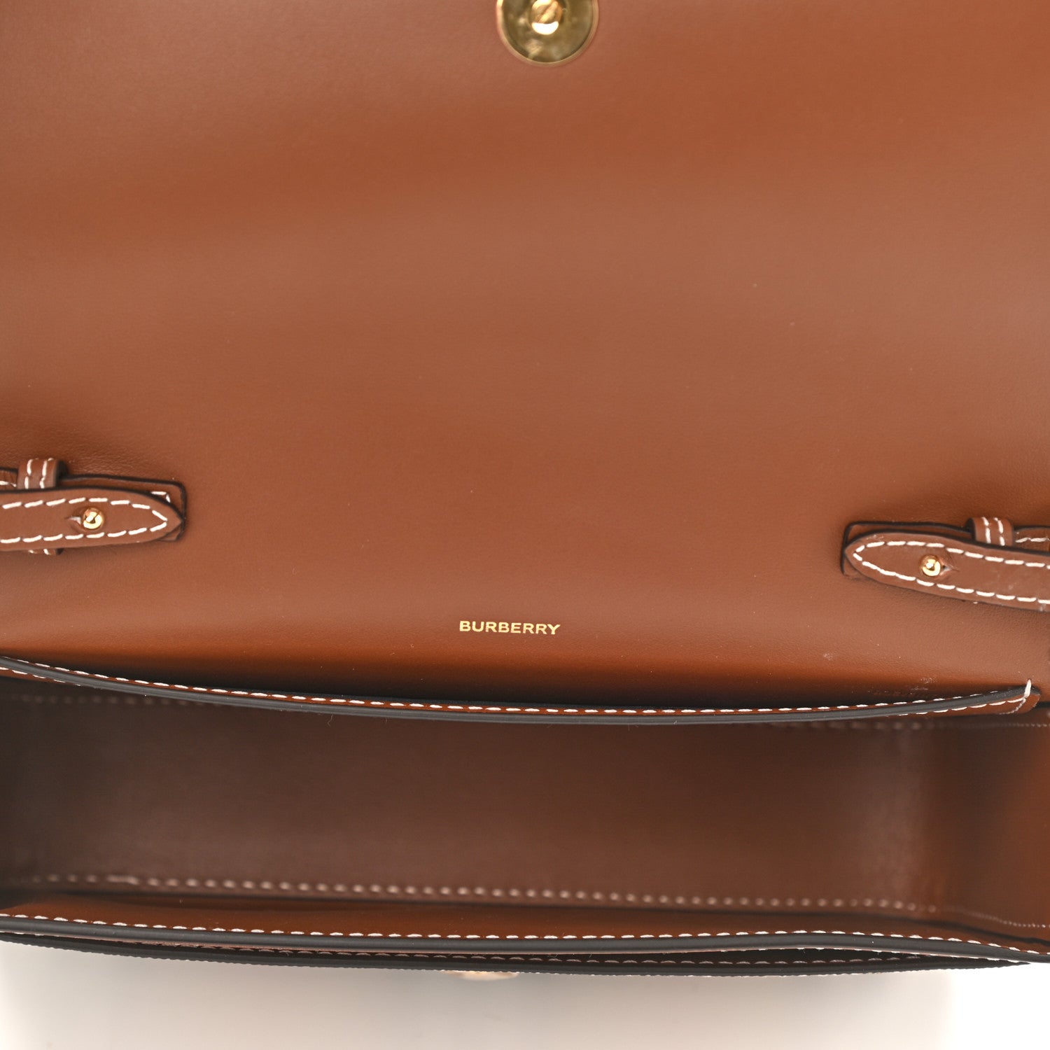 Burberry Calfskin Vintage Check Penny Bag Archive Beige Tan 6 of 12